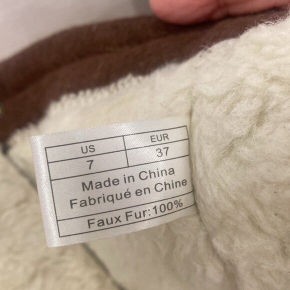 BANFF TRAIL Brown Suede like lace up side zipper water resistant - Picture 16 of 16